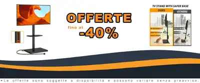 Supporto TV da Pavimento con Presa di Corrente 32-60 Pollici