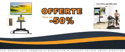 Supporto TV Mobile Con Presa Corrente 23-60 Pollici