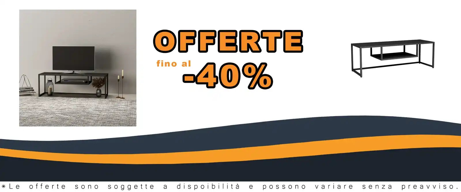 tavolo TV metallo mattino 120 cm open-compartment
