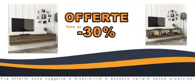 Unità Muro TV 3 Porte折迭shelf核桃效果
